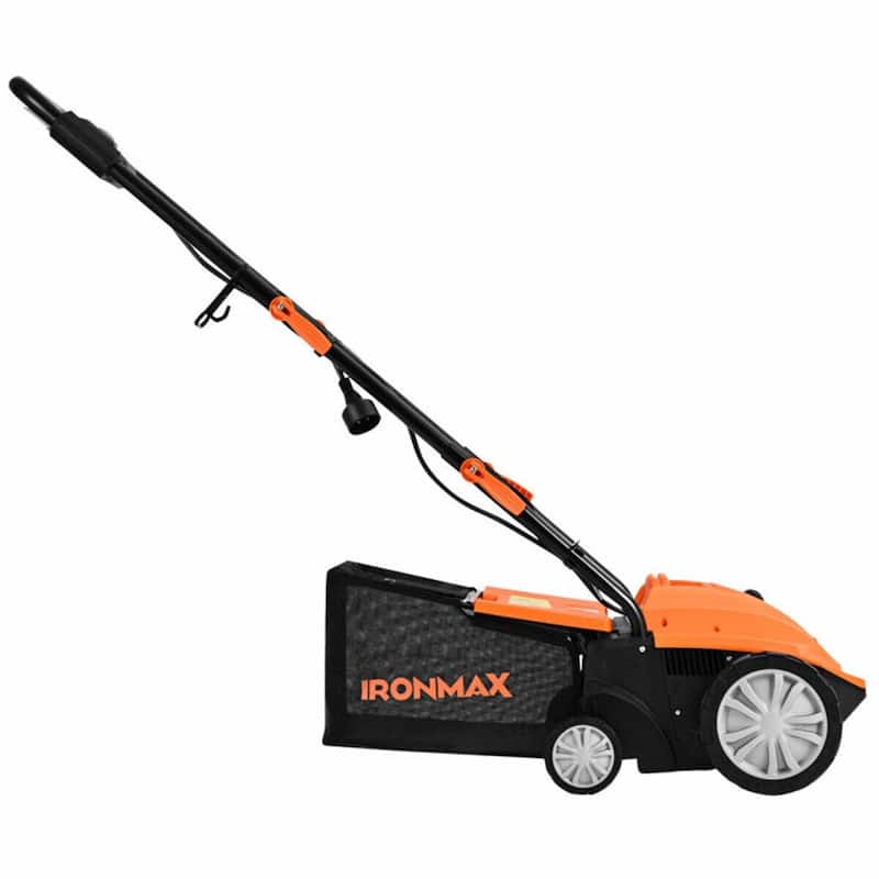 12-AMP Corded Electric Scarifier & Dethatcher 13" Cutting Width with 40L Grass Collection Bag - 40" x 20" x 40"