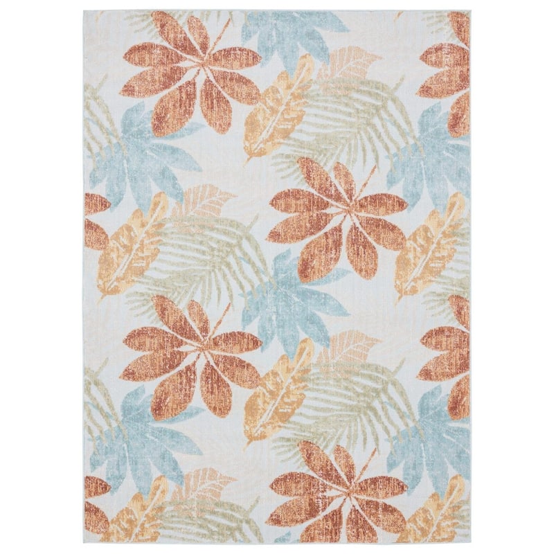 Luxe Weavers Floral Indoor/Outdoor Patio Backyard Area Rug - 5' x 7'