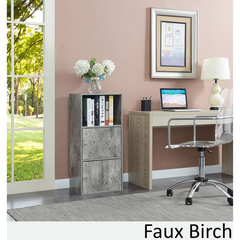 Convenience Concepts Xtra Storage 2 Door Cabinet with Shelf - Faux Birch