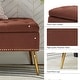 preview thumbnail 60 of 137, HULALA HOME Neptunus Modern 45.5" W Velvet Bedroom Storage Bench for End of Bed with Nailhead Trim