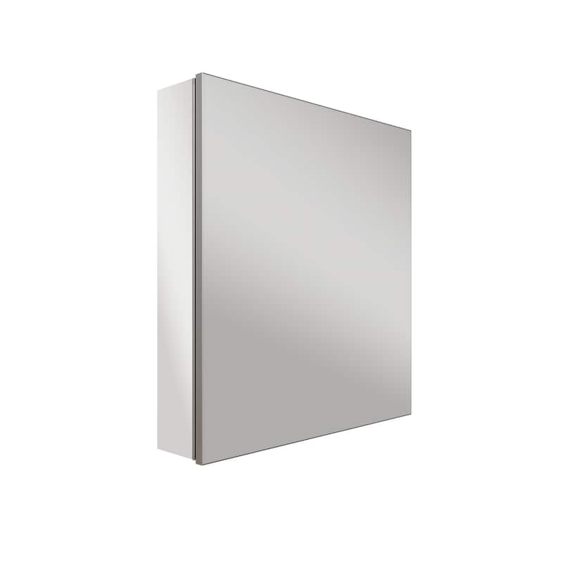 Modland Single Door Bathroom Medicine Cabinet with Mirror Adjustable Shelves,Recessed or Surface Mount