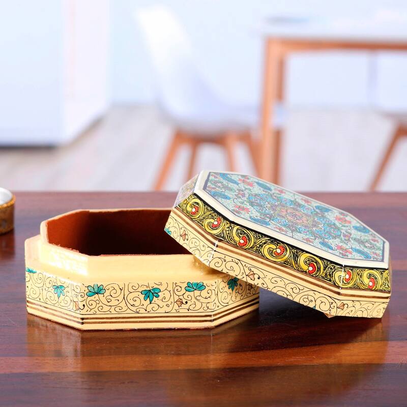Novica Handmade Persian Garden Decorative Wood Box