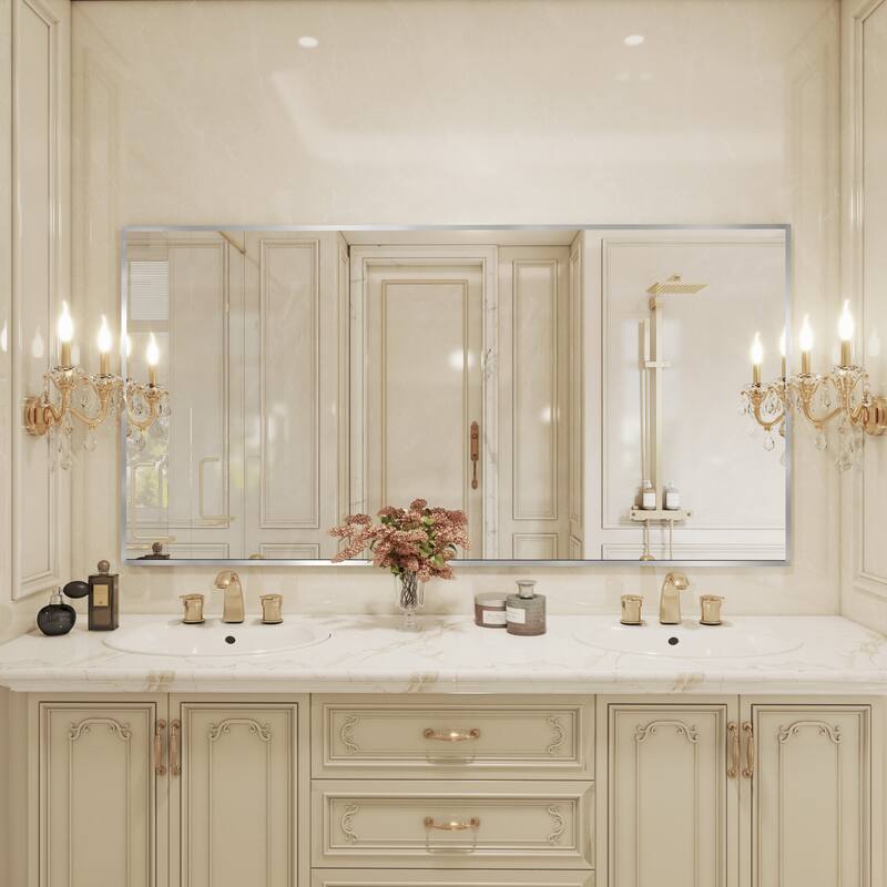 QuivaraView Wall Mounted Aluminum Frame Bathroom Vanity Mirror