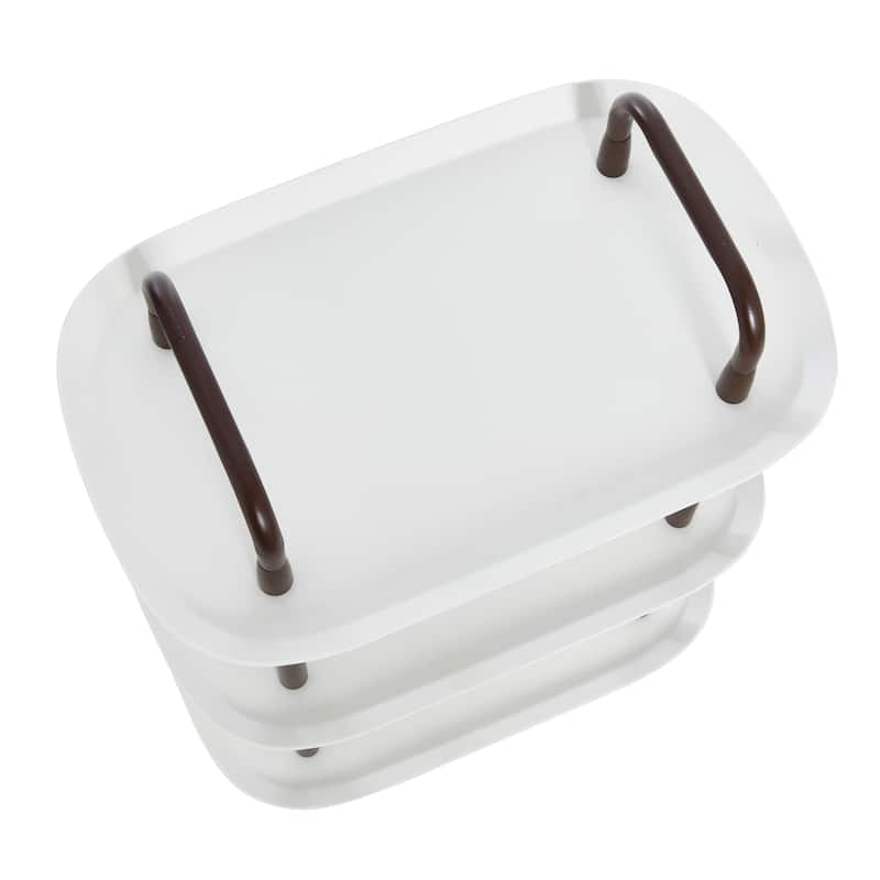 Plastic and Metal 3-Tier Trolley - N/A