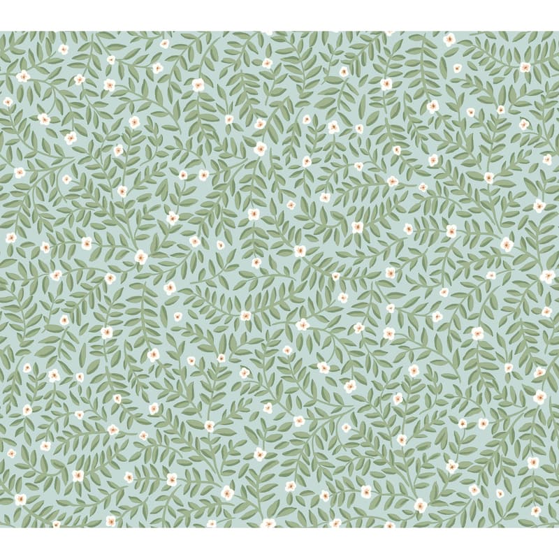 Rifle Paper Co. Elodie Light Blue Petite Floral Premium Peel + Stick Wallpaper