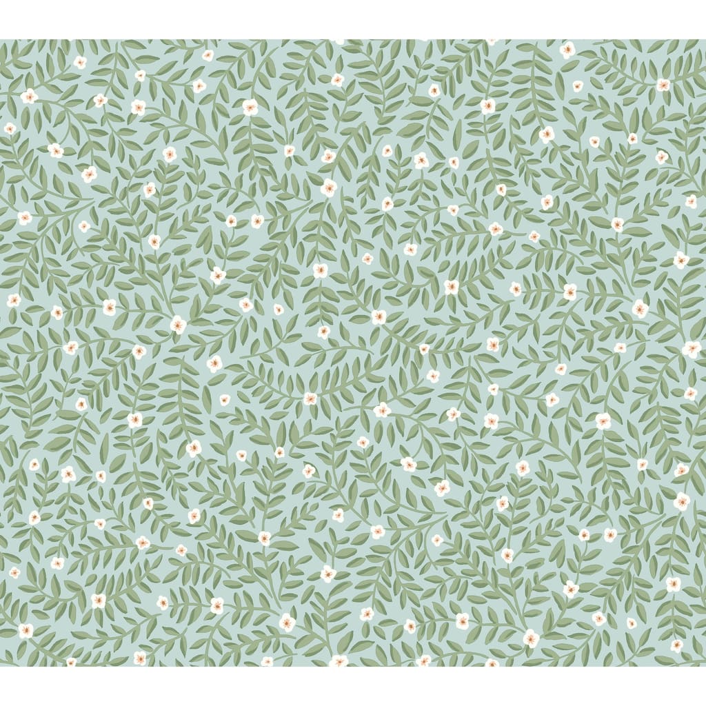 Rifle Paper Co. Elodie Light Blue Petite Floral Premium Peel + Stick Wallpaper