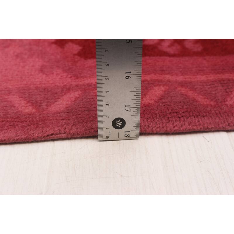 ECARPETGALLERY Hand-knotted Color Transition Pink Wool Rug - 6'2 x 9'9
