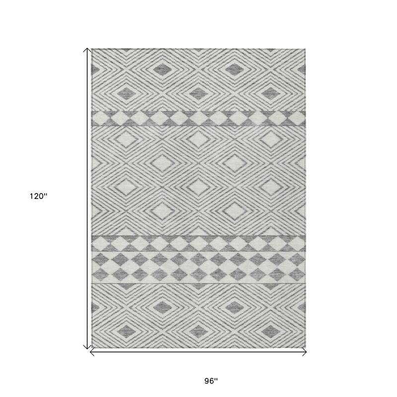 HomeRoots Geometric Transitional Rectangle Outdoor Rug