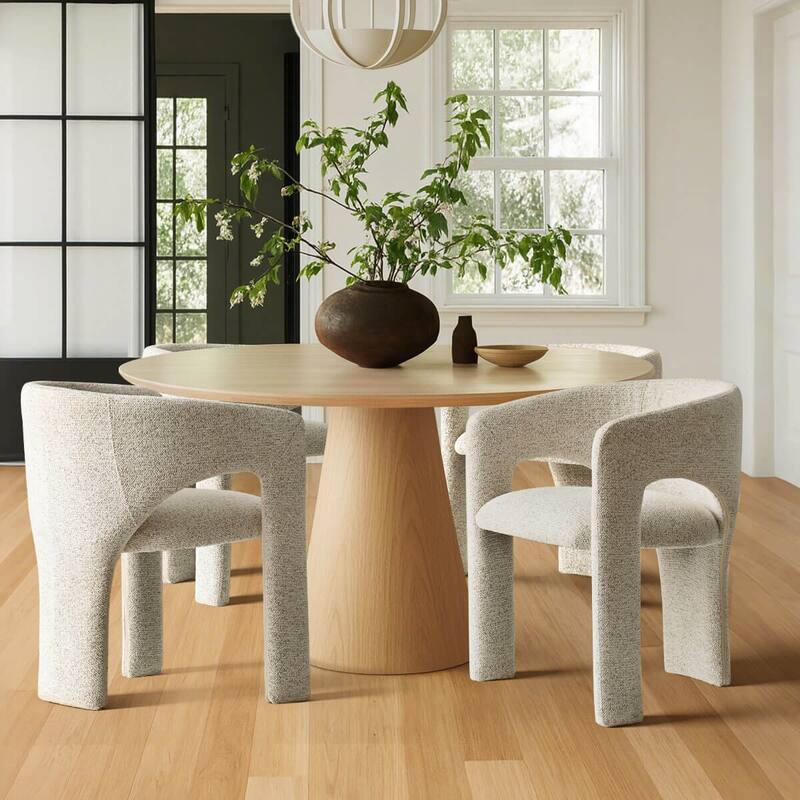 Modern Upholstered Dining Chair with Arm