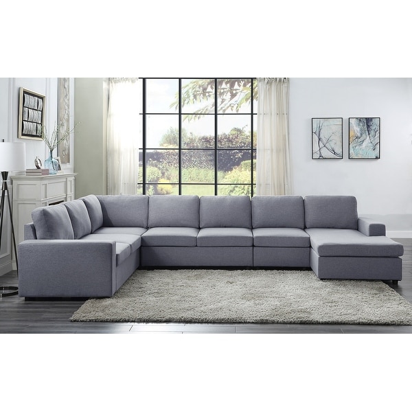 Light gray sofa with chaise Clearance