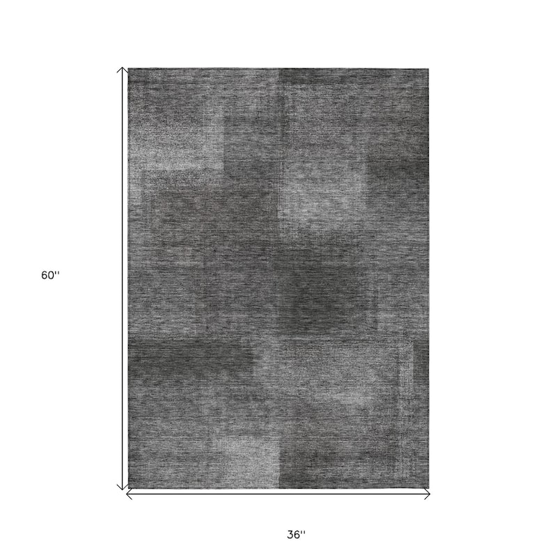 HomeRoots Abstract Transitional Rectangle Outdoor Rug