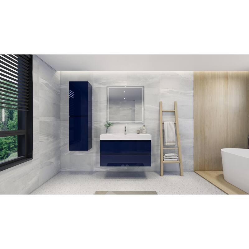 Baillie 42'' Wall-Mounted Vanity with Reinforced Acrylic Sink