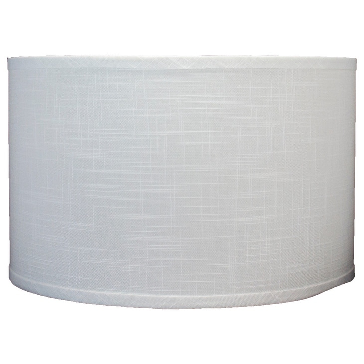Classic Drum Linen Lamp Shade, 8" to 16" Bottom Size - 16" - Off White