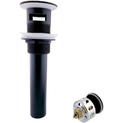 Dyconn Faucet Pop-Up Drain in Black (with Overflow) - N/A