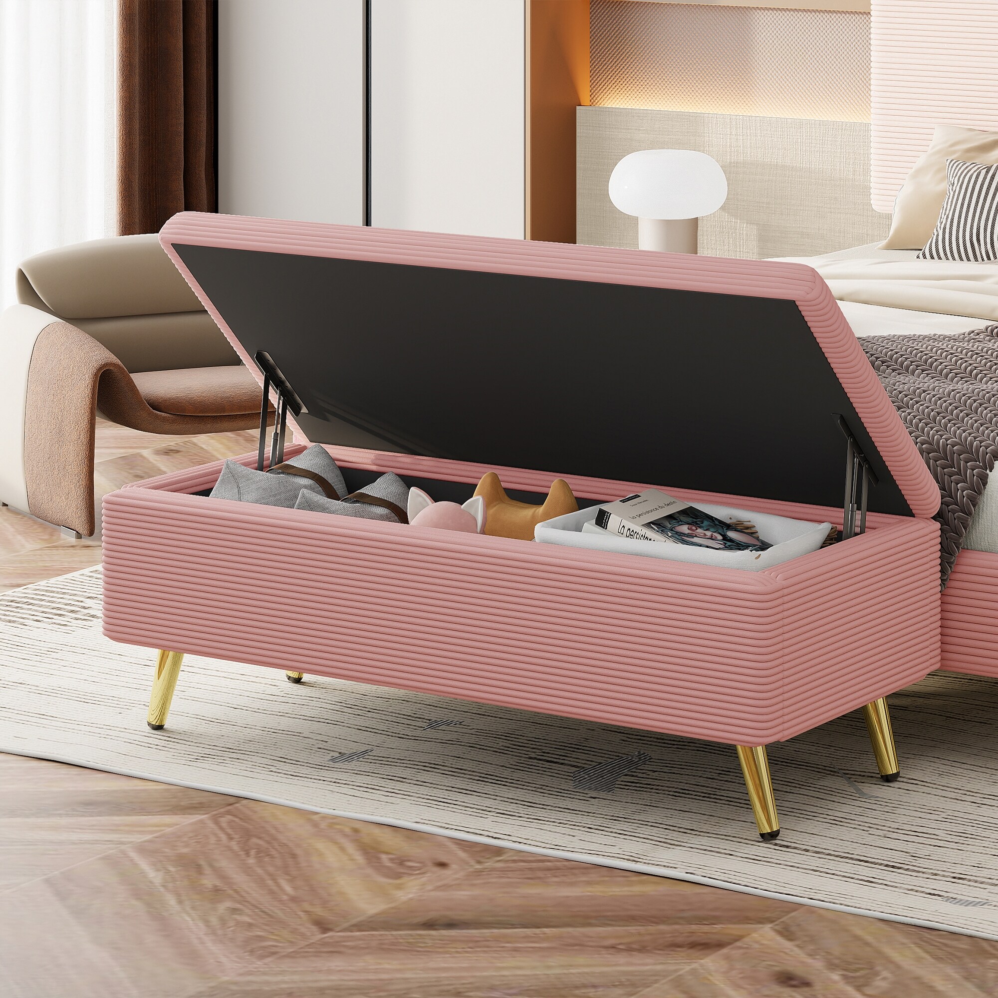 Nursery storage ottoman store