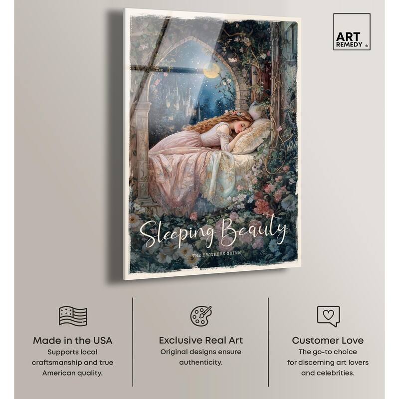 Classic Sleeping Beauty Acrylic by Art Remedy, Ready to Hang