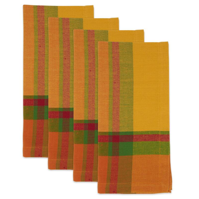 Table Napkins With Banded Border Design (Set of 4)