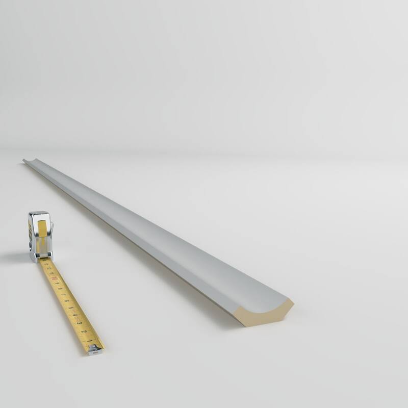 7/8"H x 7/8"P x 1 1/8"F x 96"L Dante Crown Moulding - 1-Pack