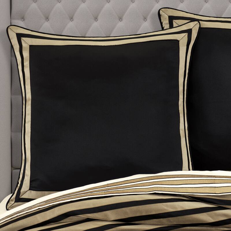 Calvari Black And Gold Euro Sham