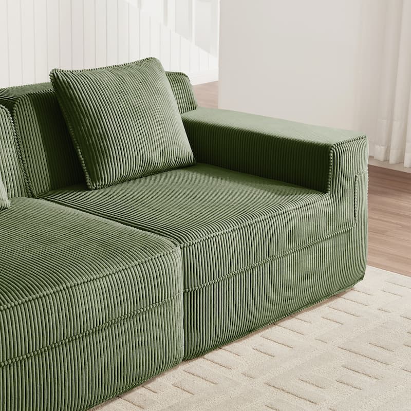 Modular 2 Seat Loveseat Boneless Sofa, Cloud Sectional Couch with Deep Seat