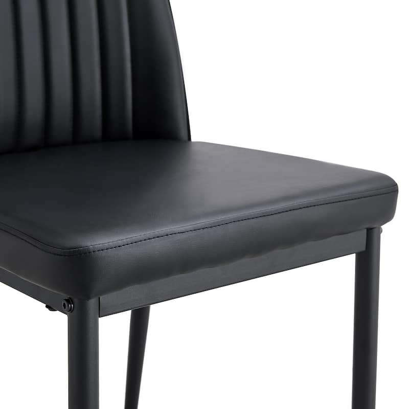 Modern 6 Piece Kitchen Chair Dining Chair Set with Upholstered Metal Legs for Dining Room Kitchen Living Room Bedroom