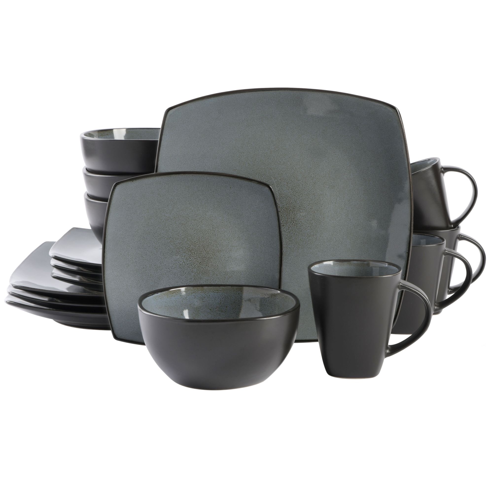 Gibson Elite Soho Lounge 16 Piece Dinnerware Set Teal