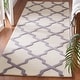 preview thumbnail 24 of 132, SAFAVIEH Handmade Cambridge Luisa Moroccan Trellis Wool Rug 2'6" x 10' Runner - Ivory/Silver