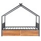 preview thumbnail 11 of 20, Metal House Bed with Two Drawers,Full/Twin Size