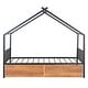 preview thumbnail 6 of 26, Metal Twin Size House Bed with Two Drawers