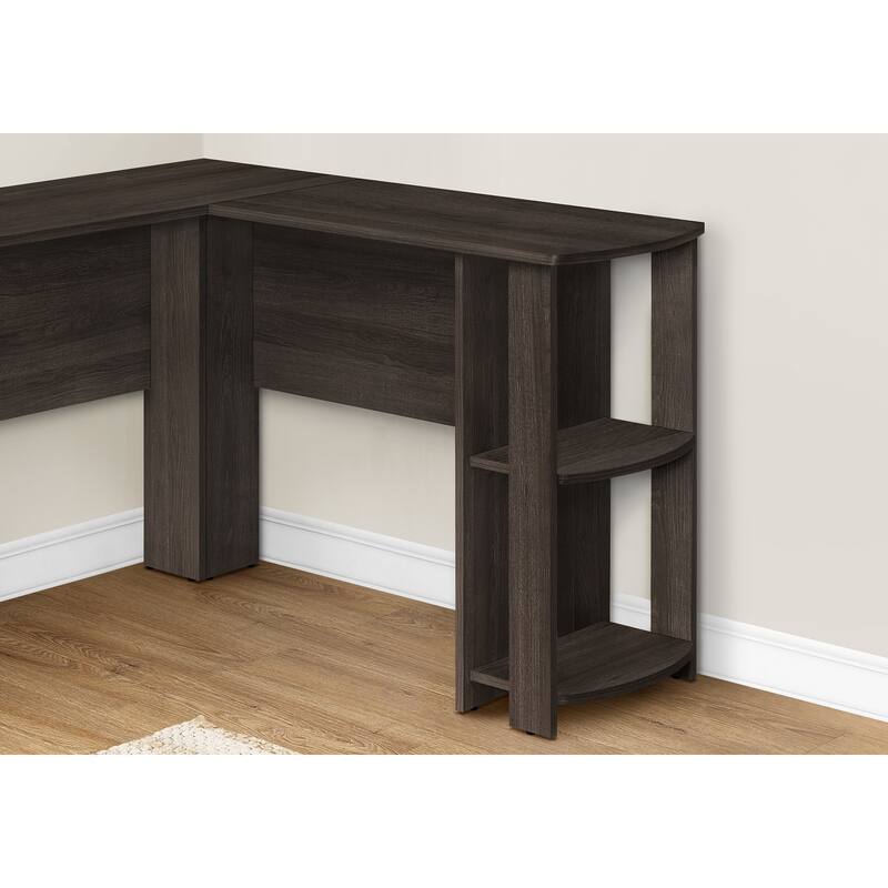 Contemporary 48" L-Shaped Desk with Open & Closed Storage, Space-Saving Corner Desk for Work & Laptop