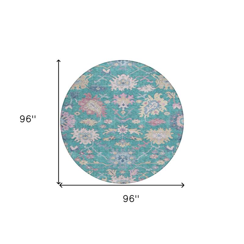 HomeRoots Floral Transitional Rectangle Outdoor Rug
