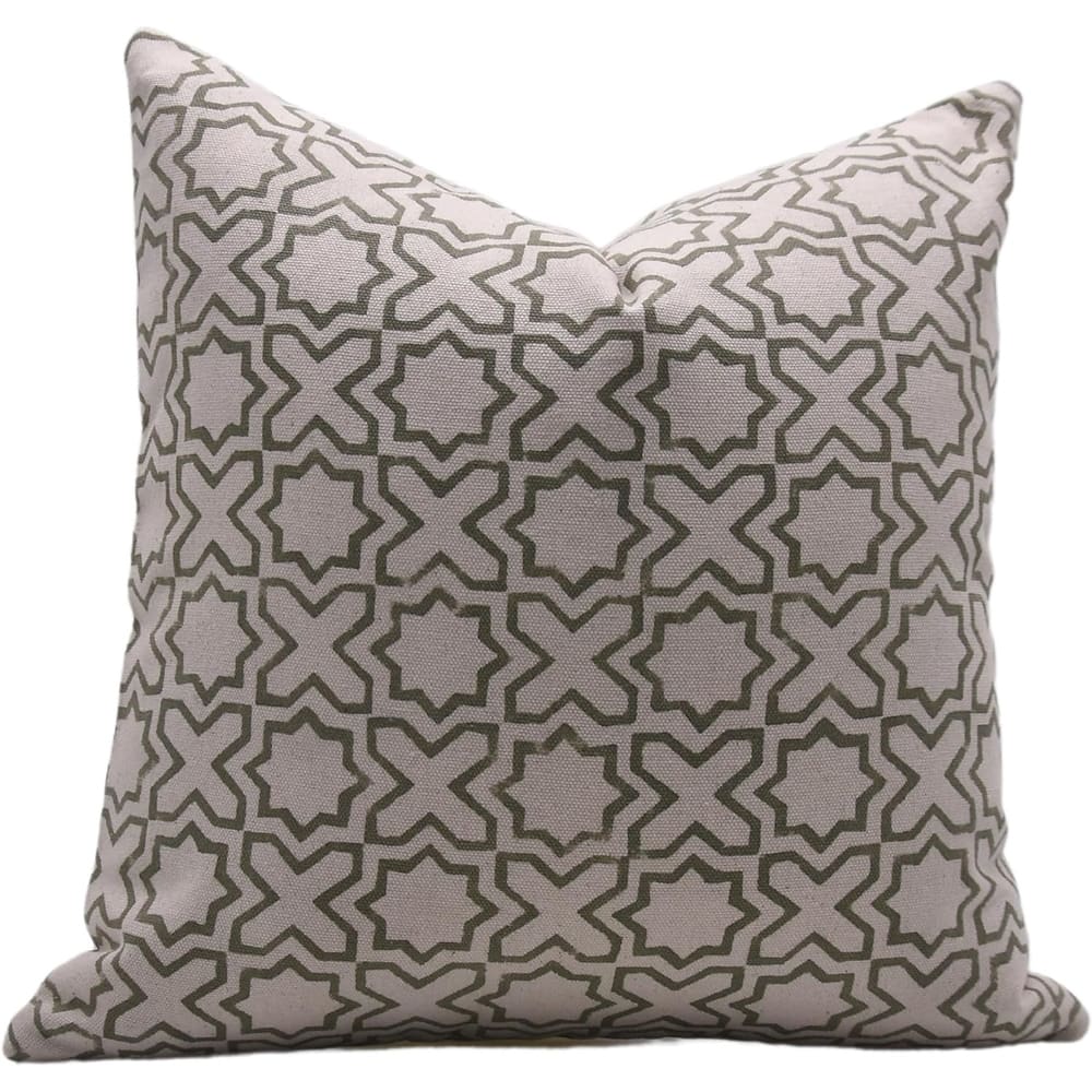 Fabdivine Vintage Cotton Block Print Home Accent Decorative Cushion Cover