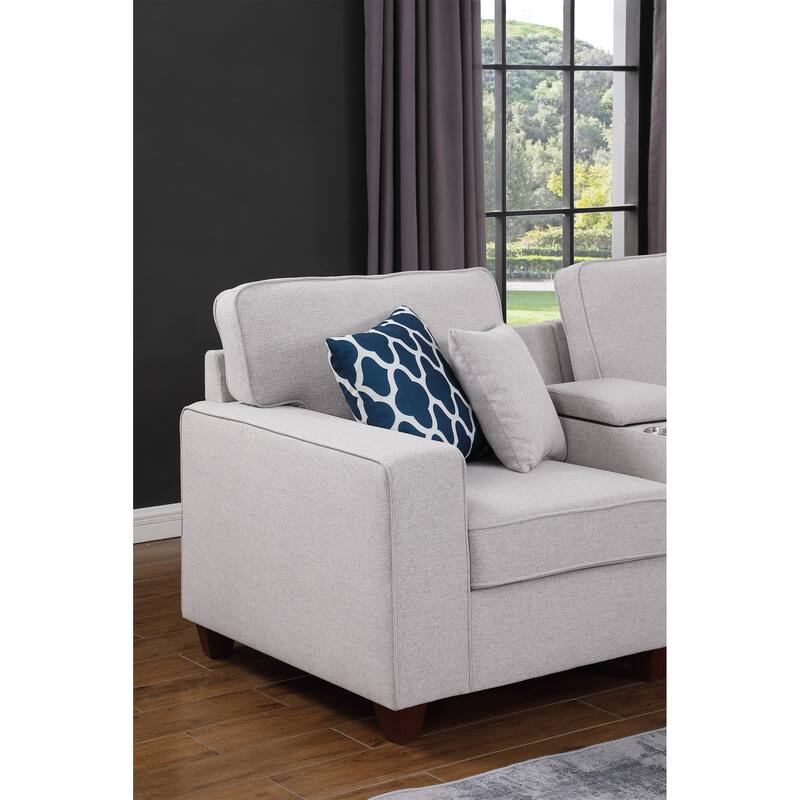 Sectional Sofa with Ottoman