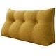 preview thumbnail 1 of 35, Backrest Reading Throw Pillow Wedge Headboard for Twin Bed Yellow