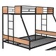 preview thumbnail 7 of 16, Modern Twin over Full Bunk Bed with Wooden Decoration and Safety Guardrail and Convenient Trundle