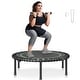 preview thumbnail 4 of 40, Foldable Mini Trampoline, Fitness Rebounder, Stable & Quiet Trampoline for Adults Indoor/Garden Workout 40 Inch, Bungees, no handlebar