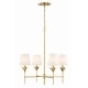 preview thumbnail 1 of 8, Broche 4 Light Antique Gold Chandelier - 28"W x 28"H x 28"D