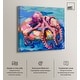 preview thumbnail 2 of 15, Pool Floatie Octopus Canvas Trendy Animal Art by Art Remedy, Gallery Wrapped