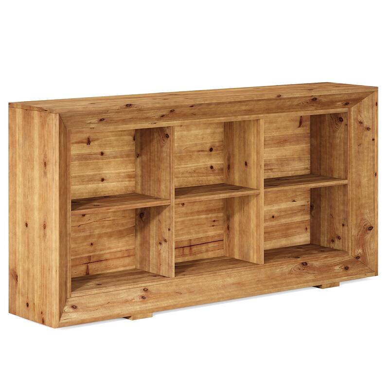 63-Inch Solid Wood Console Table, Farmhouse Entryway Table