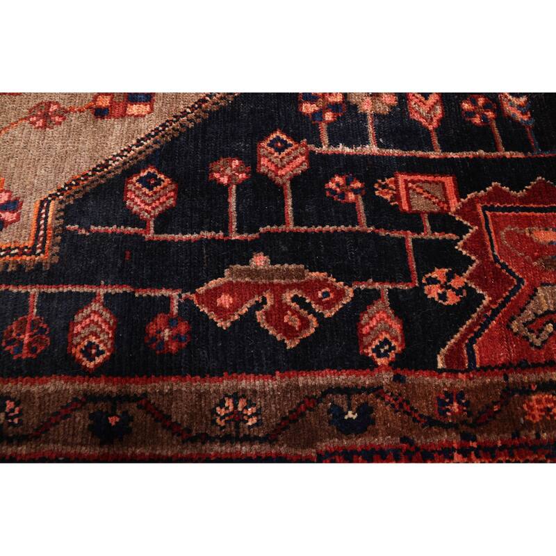ECARPETGALLERY Hand-knotted Anatolian Vintage Dark Navy Wool Rug - 5'1 x 9'4