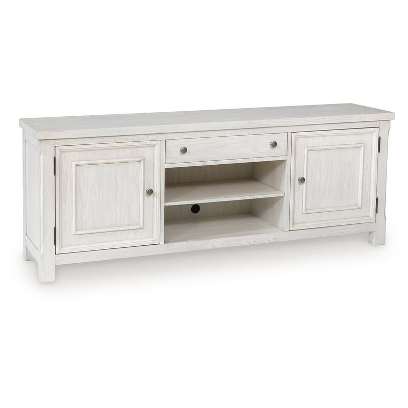 Signature Design by Ashley Robbinsdale Antique White 72" TV Stand for TVs up to 82" - 72"W x 18"D x 27"H