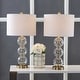 preview thumbnail 52 of 63, JONATHAN Y Ella 27" Glass Triple-Sphere LED Table Lamp, Mercury Silver/Chrome (Set of 2)
