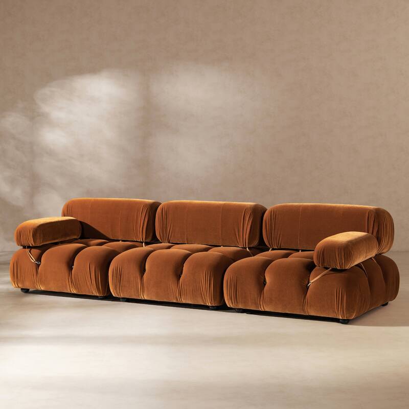 Marcel 109.5" Bubble Modular Modern 3-Piece Sofa