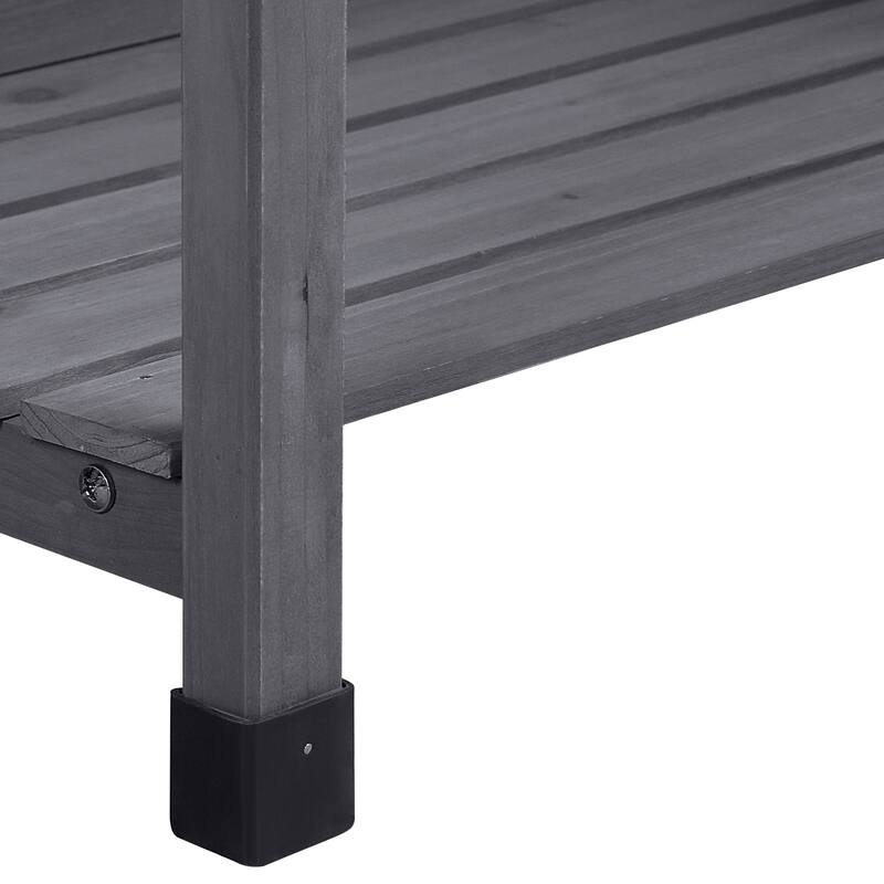 Yaheetech Garden Potting Bench Planting Bench with Sink Drawer Rack