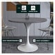 preview thumbnail 4 of 25, Verve Dining Table with a 36" Round Tabletop in White Steel Pedestal