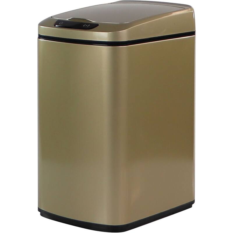 Hanover 9-Liter / 2.3-Gallon Trash Can with Sensor Lid in Gold