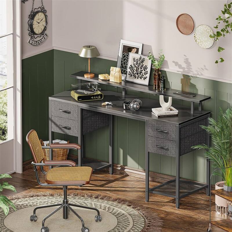 55 inch Computer Desk with 4 Drawers