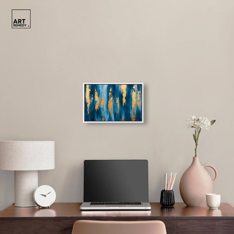Dark Texture Golden Touch II Canvas by Art Remedy