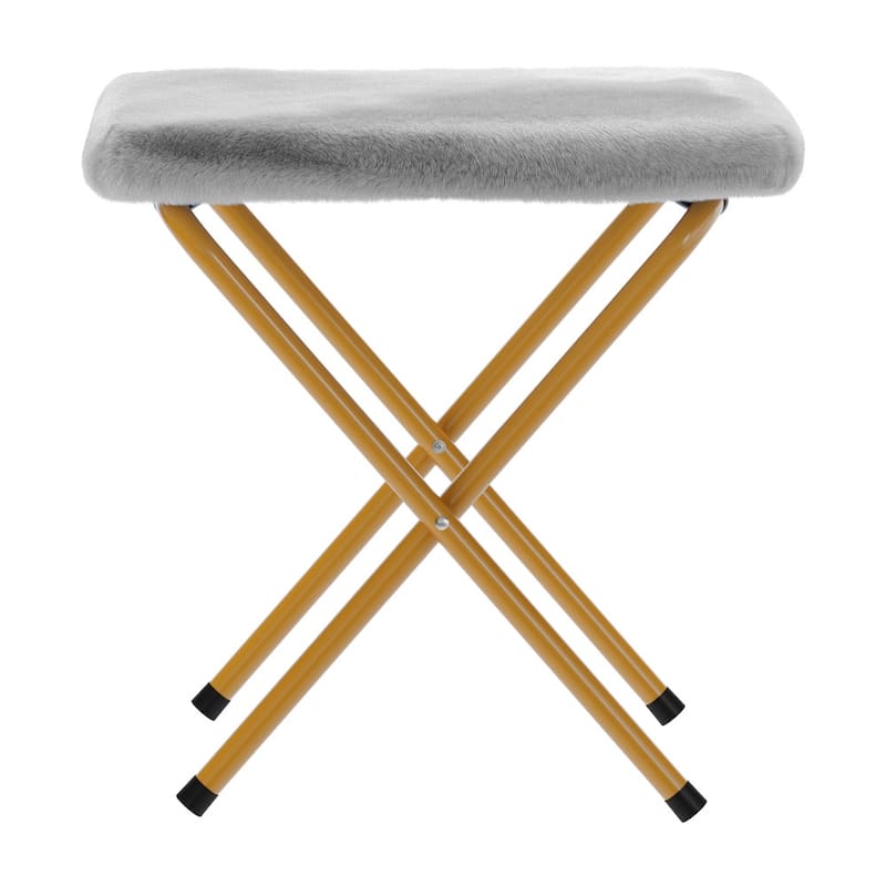 Upholstered XL Folding Saucer Chair with Ottoman - 31"D x 35.75"W x 33.5"H