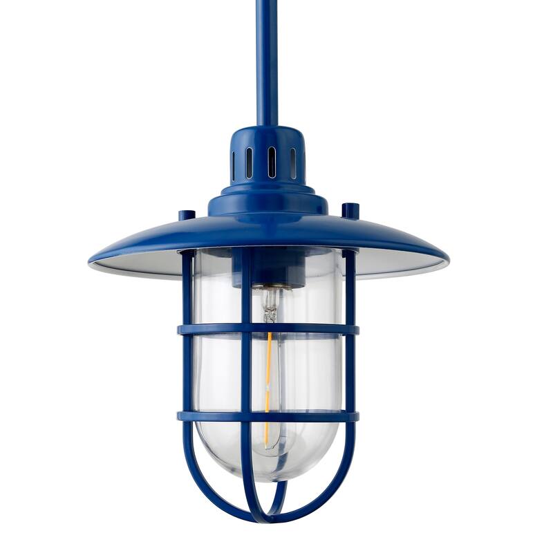 Bay 8.25" Wide Lantern Pendant with Glass/Metal Shade